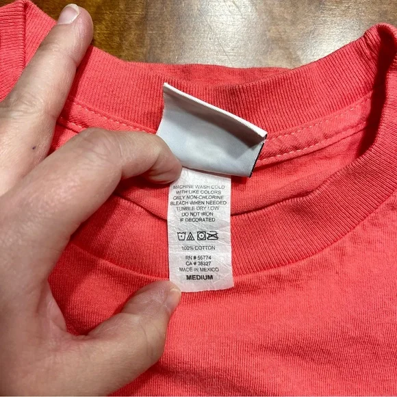 Simply Southern- Coral T-Shirt w/ Embroidery Pocket - Picture 7 of 7